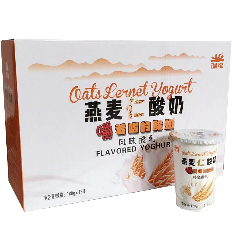 瑞缘燕麦酸奶180*12杯