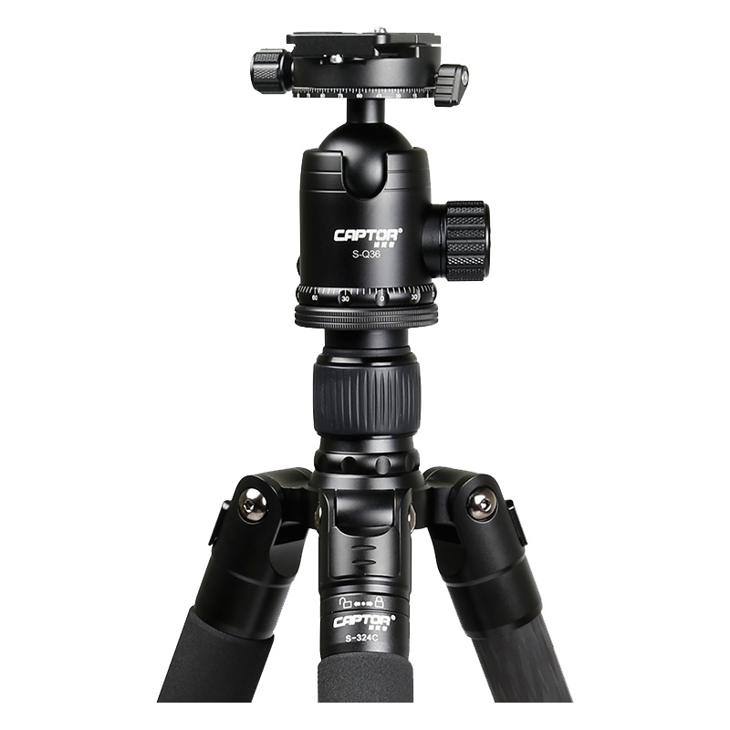 沣标FB 碳纤维三角架捕捉者S-284C+S-Q36单反相机摄影便携三脚架云台
