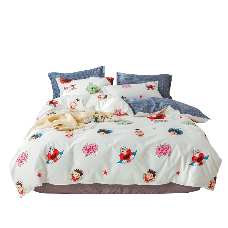 北极绒(Bejirog)家纺 全棉北欧风纯棉四件套被套宿舍床上用品床单三件套多规格