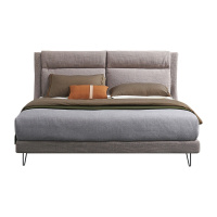 意梵 床 北欧布艺床主卧1.8米双人床科技布床婚床现代简约软包床ins网红床 BC7702