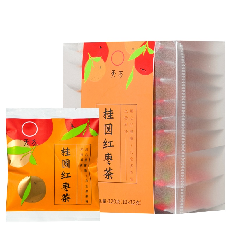 天方桂圆红枣八宝茶120g10包*12g 茶叶内含桂圆 红枣 山楂 陈皮 菊花 枸杞