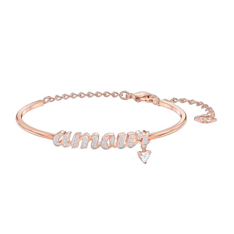 [直营]施华洛世奇(SWAROVSKI) INTO THE SKY 爱意字母人造水晶女士手镯手环送恋人