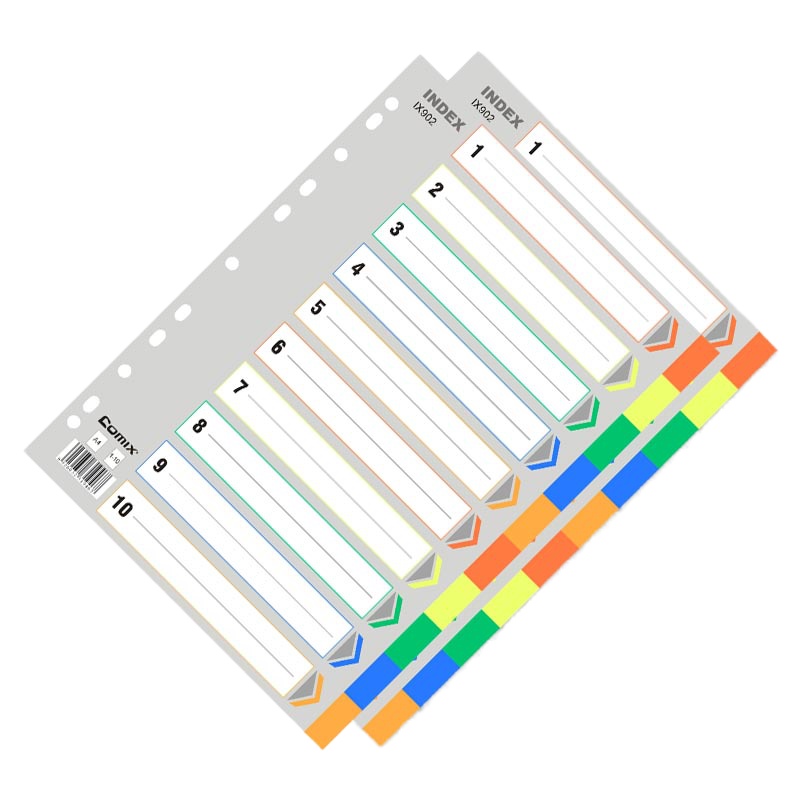 齐心 彩色塑料分页标签 IX902(10级)