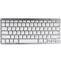 吉选(GESOBYTE)BK78蓝牙键盘 办公键盘 商务键盘 78键 超薄 surface ipad苹果手机平板 银白