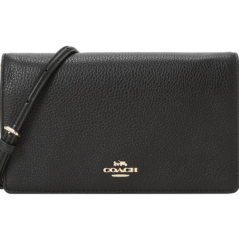 COACH 蔻驰 字母马车 女士斜挎包 字母马车标粒面皮F3037金扣