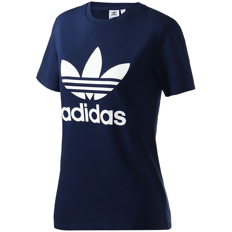 adidas阿迪达斯三叶草女装LOGO款运动休闲圆领短袖T恤DV2599