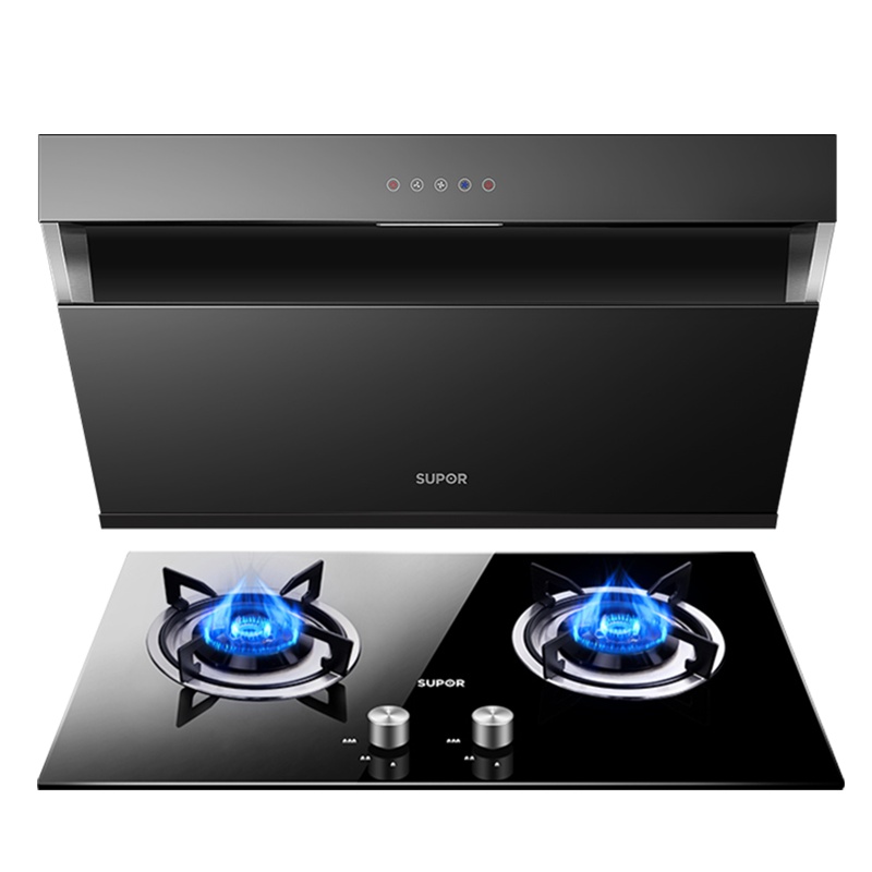 苏泊尔(SUPOR)DJ2+QB503抽油烟机燃气灶套餐烟机灶具套装组合烟灶侧吸(液化气)