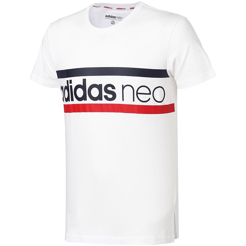 【自营】adidas阿迪达斯NEO男子短袖T恤休闲运动服装CV6943 L CV6943白+白