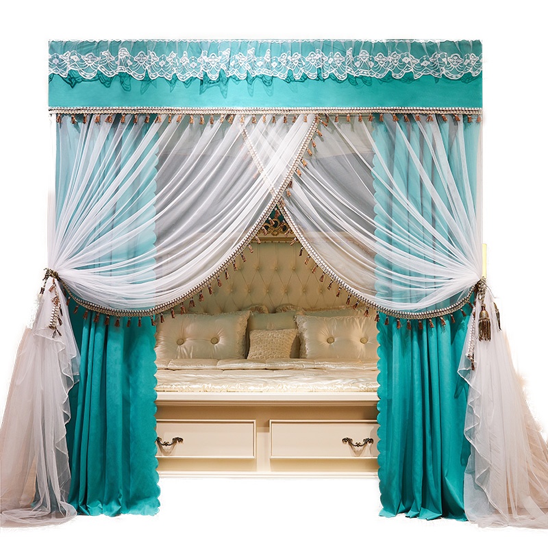 九氏(JOESH)新款蚊帐家用床帘遮光床幔支架一体式公主风卧室防尘顶