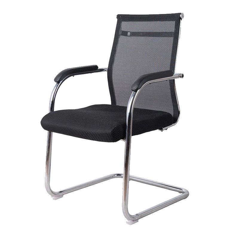 瑞丰杰会议椅网布员工椅开会椅子RJ-Y163弓形椅接待椅职员电脑椅带扶手班前椅