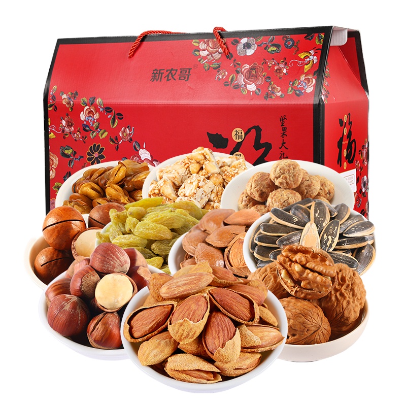 WQZY新农哥超大个福果旺年坚果特产休闲零食大礼包坚果礼盒送礼自吃1994g