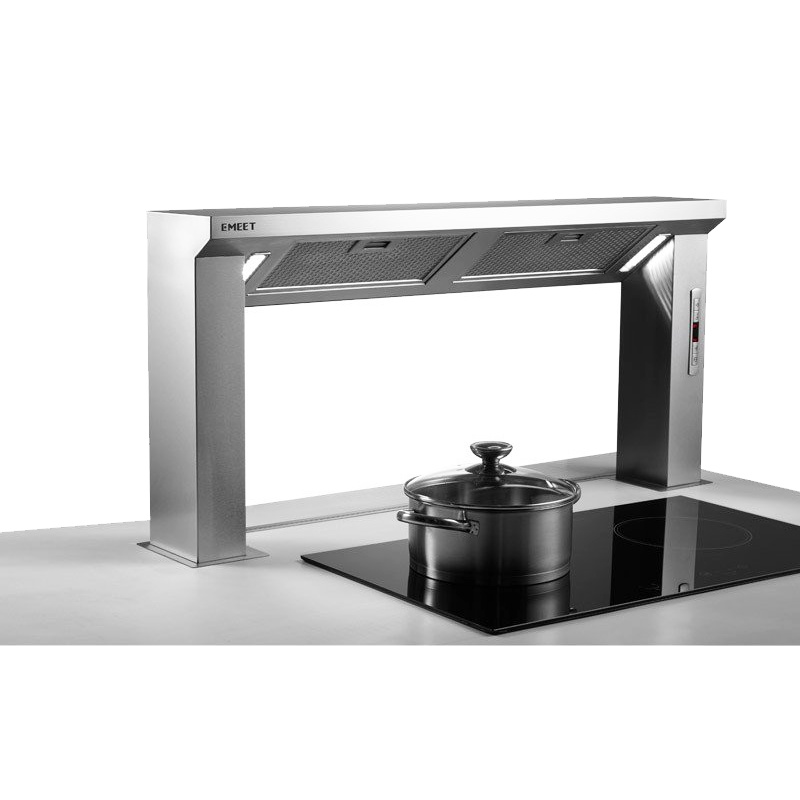 EMEET/意米特379W下排式抽油烟机18立方大吸力嵌入式油烟机欧式智能按键式排烟机厨房电器开放式侧吸烟机全国联保