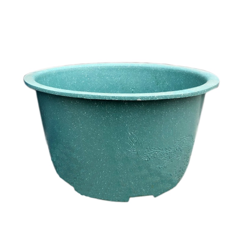 户外庭院楼顶种树花盆古达加厚大口径铁树花盆 #500盆(有孔)+托盘 特大龙缸盆