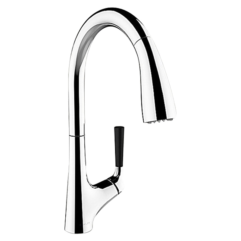 科勒(KOHLER)厨房龙头 玛亚科下抽拉旋转水龙头 单把单孔 水槽龙头 冷热水通用562T-B4-CP