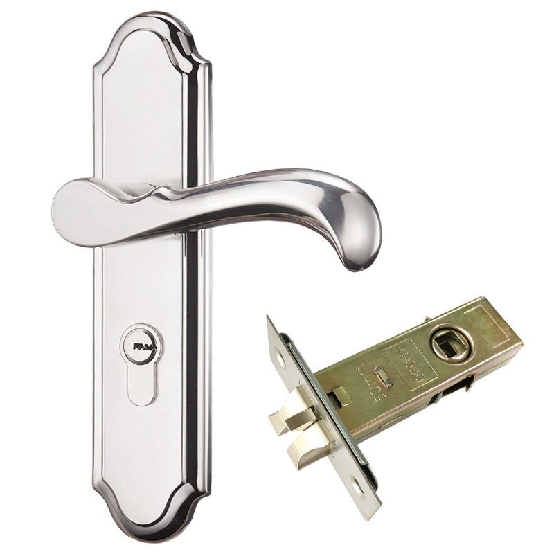 企购优品 锈钢门锁室内卧室房门锁静音单舌 卫生间厨房木门锁具通用款