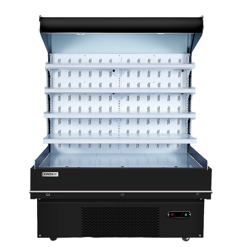 星星(XINGX)(黑) 1.5米果蔬超市风幕柜 展示柜 冰柜保鲜柜 水果蔬菜冷藏柜 IVMC-1.5-10020WB