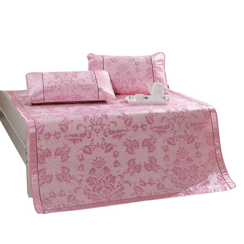 富安娜(FUANNA)圣之花家纺 凉席三件套夏季席子舒柔透气清凉空调席双人夏凉席冰丝提花席