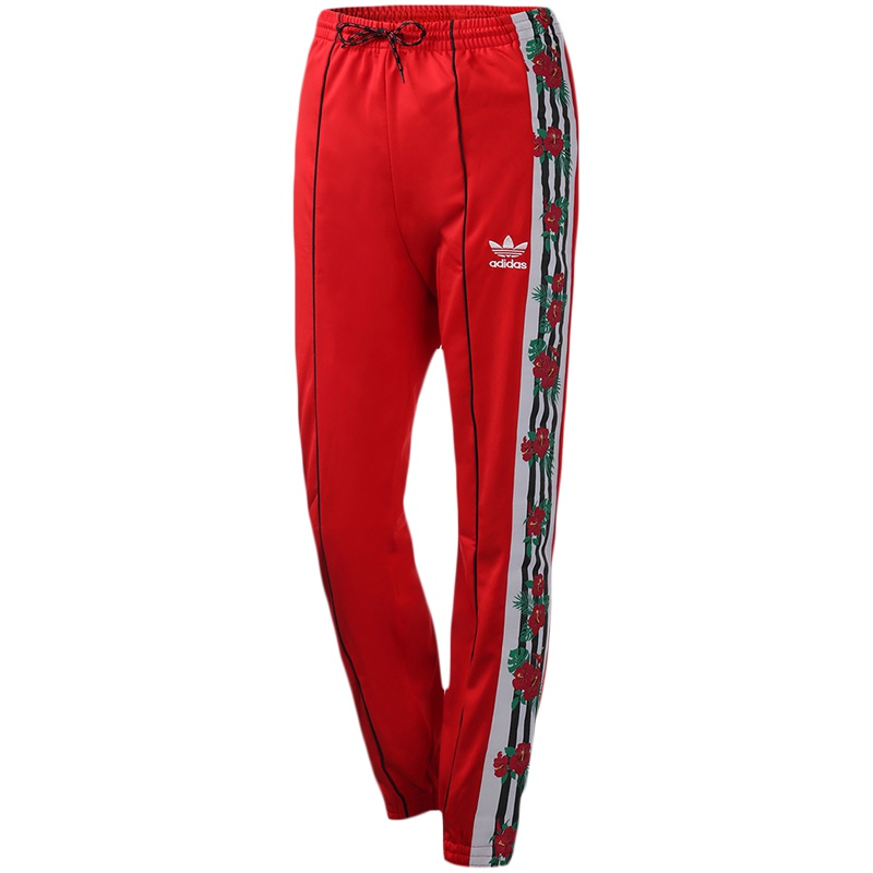 adidas阿迪达斯三叶草女裤运动服印花三条纹运动长裤EH8729