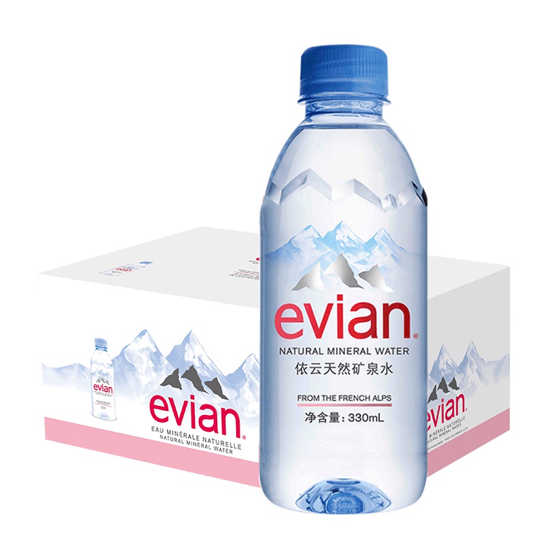 依云天然矿泉水330mL*24瓶箱装
