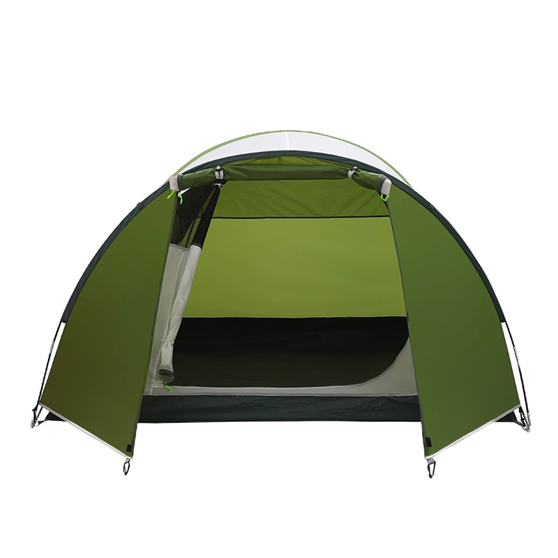 徽羚羊 帐篷 户外3-4人野营帐篷玻璃纤维杆防雨露营帐篷骑行徒步旅游帐篷探险登山帐篷 30（一室一厅）绿色