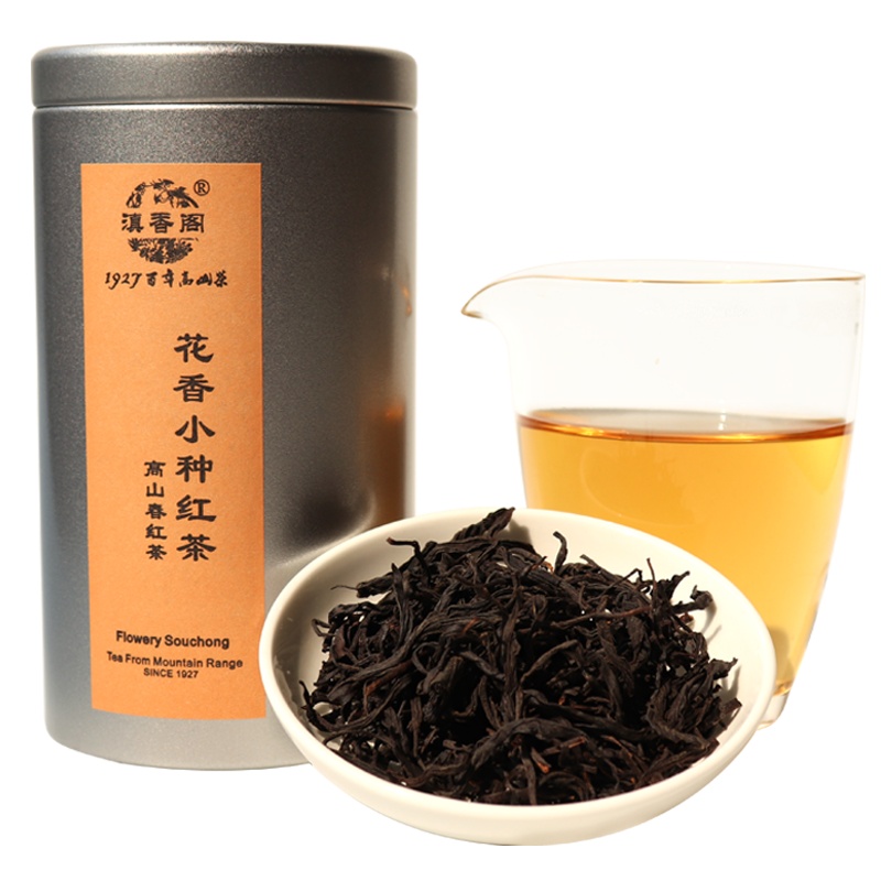 滇香阁-花香小种红茶70g罐装 正山小种红茶春茶茶叶 香气特别 茶汤醇厚