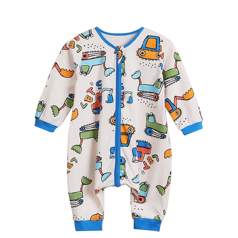 苏宁宜品儿童棉毛睡袋防踢被纯棉男童女童宝宝中小童睡衣连体双拉链秋冬季