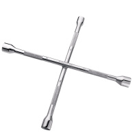 汽车换胎省力伸缩L型撬杆备用工具阿斯卡利十字套筒轮胎扳手14-20寸 [折叠]350长17×19×21×23mm