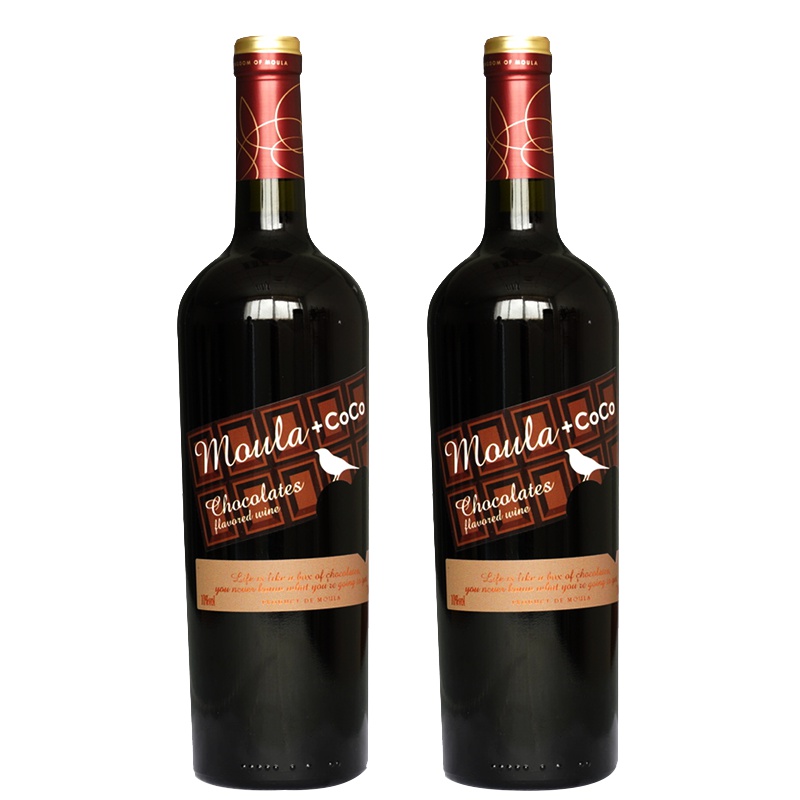 慕拉(MOULA)巧克力葡萄酒 香醇不甜腻 750ml*2瓶装