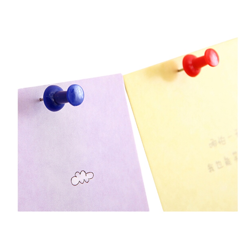 得力(deli)0042 彩色工字钉大头钉按钉桶装软木板按钉金属钉图钉 80枚/筒