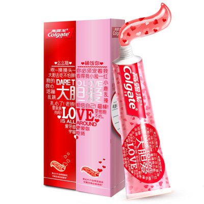 高露洁(Colgate)大胆爱心形牙膏套装（红）