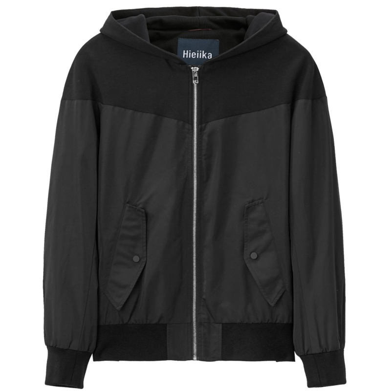 海一家男装2019秋季连帽韩版宽松外套时尚潮流休闲外贸夹克男