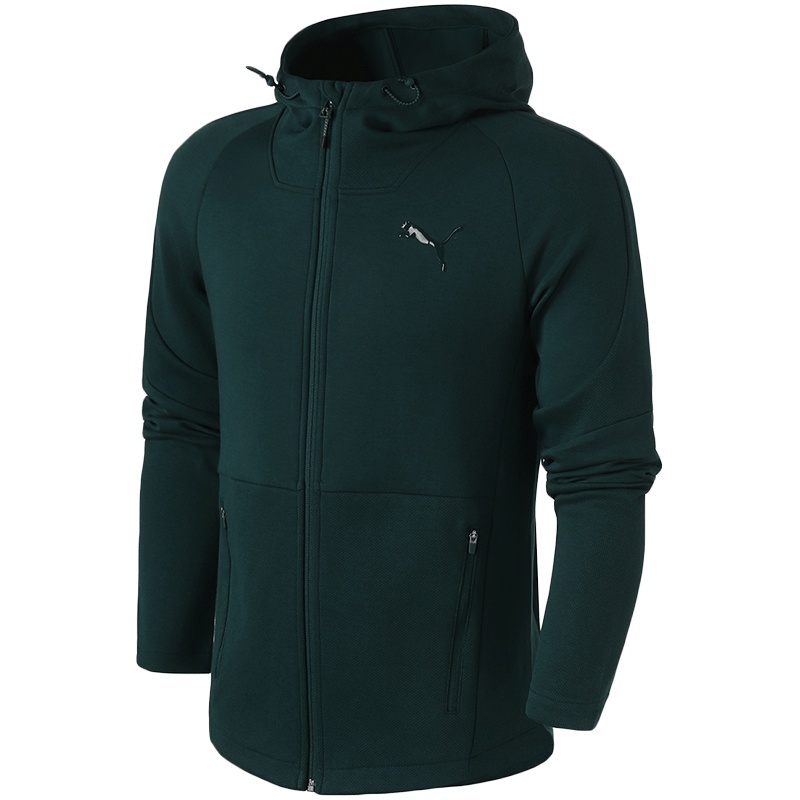 PUMA彪马男装运动休闲连帽外套针织开衫运动服844147 L 84414701黑色