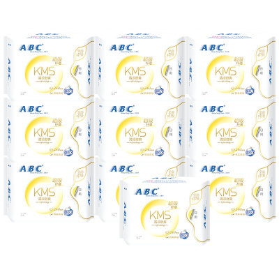 ABC日用纤薄棉柔卫生巾240mm*10包共80片姨妈巾