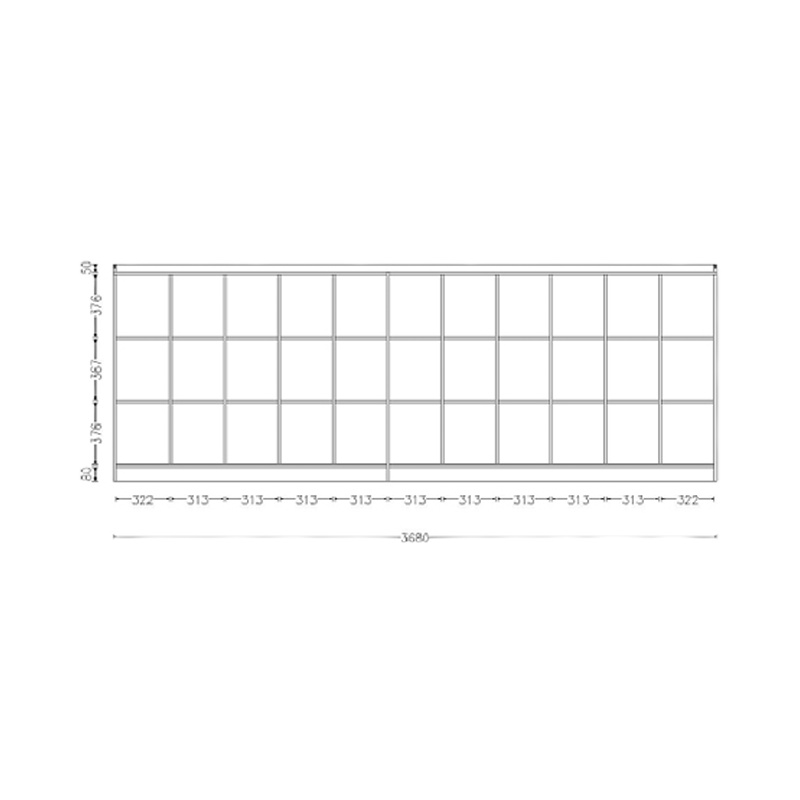 AlphaGo 书包柜 3680*1320*400mm