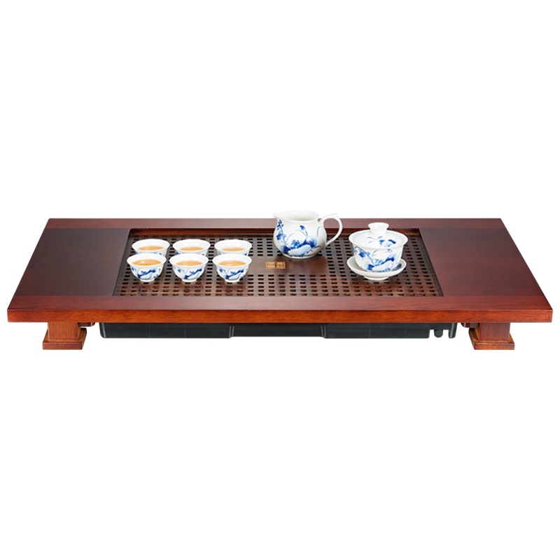 KAMJOVE/金灶 KW-320 古花木鸡翅木茶盘 实木茶盘 茶海 茶盘茶托 功夫茶具套装 茶盘 茶具 带陶瓷茶具