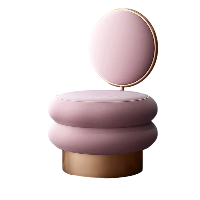 网红化妆凳北欧轻奢梳妆凳简约化妆椅美甲椅少女卧室靠背沙发椅子