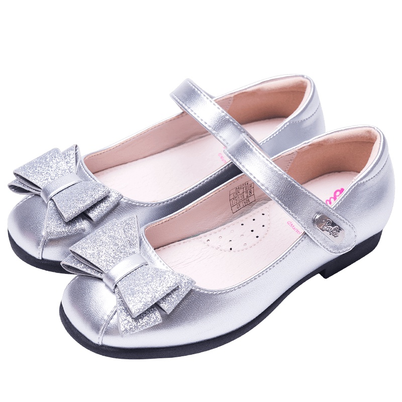 芭比童鞋2019秋季新款公主鞋儿童单鞋软底鞋子小高跟女童皮鞋春秋