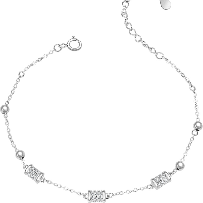 DTOTO S925银小圆柱形小清新时尚简约银手链