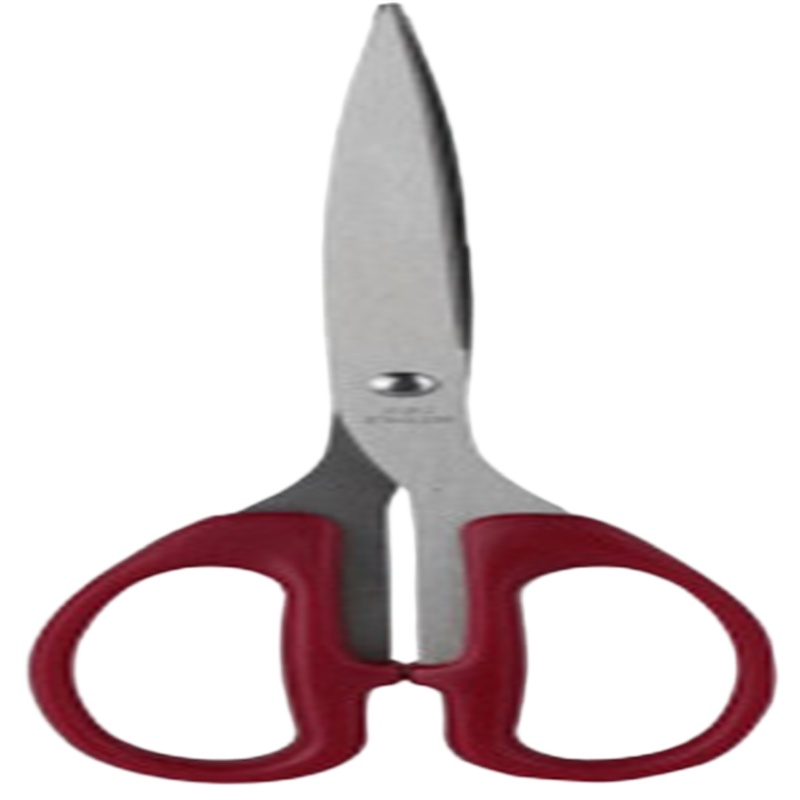 得力(deli) 6009 不锈钢剪刀180mm 办公家用剪刀 红色 12把