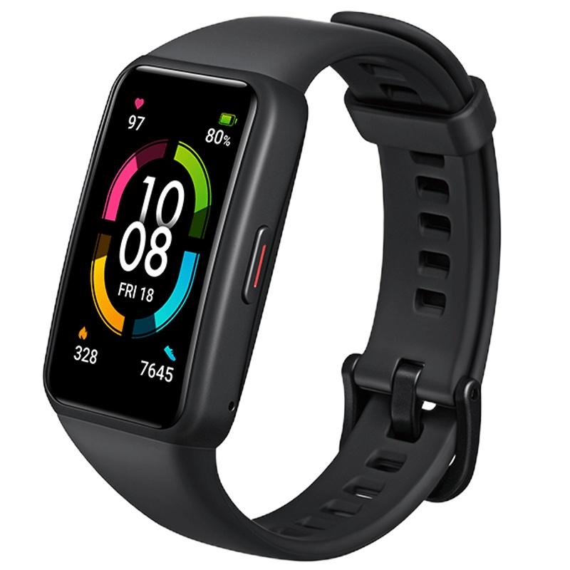 荣耀手环6 陨石黑 1.47英寸臻彩大屏 14天长续航 10种专业运动 智能心率 血氧睡眠 女性生理周期管理 50米防水