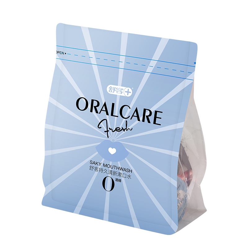 舒客果冻杯漱口水便携无酒精清新口气清洁口腔女生男生一次性簌口水 劲爽薄荷味20个装