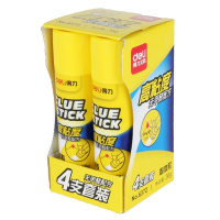 得力(deli)6372固体胶 36g胶棒4支/盒 2盒 高粘度无甲醛固体胶 胶水 学生手工财务用品 胶带/胶水/胶棒