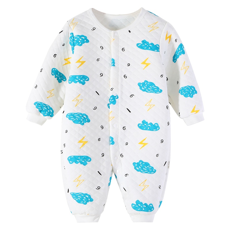 南极人2020新款连体衣秋冬夹棉保暖宝宝哈衣爬服婴儿连体衣