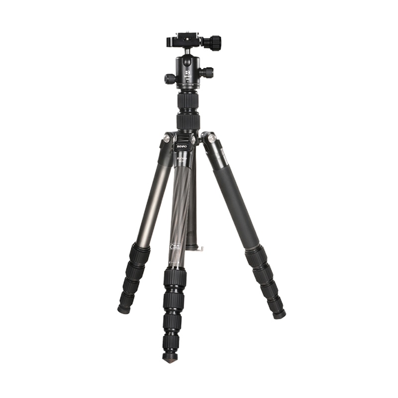 百诺(BENRO) MC19 黑色 碳纤维云台三脚架套装相机单反微单支架摄影三角架独脚架