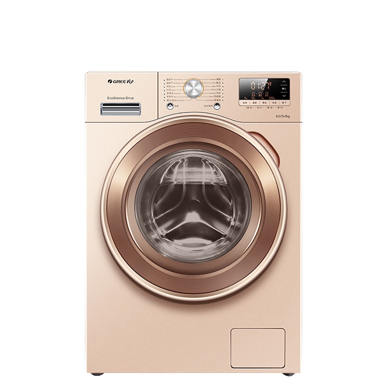格力(GREE) 9公斤 变频 一级能效 全自动滚筒洗衣机家用 XQG62-B1401Ba1 奢华金