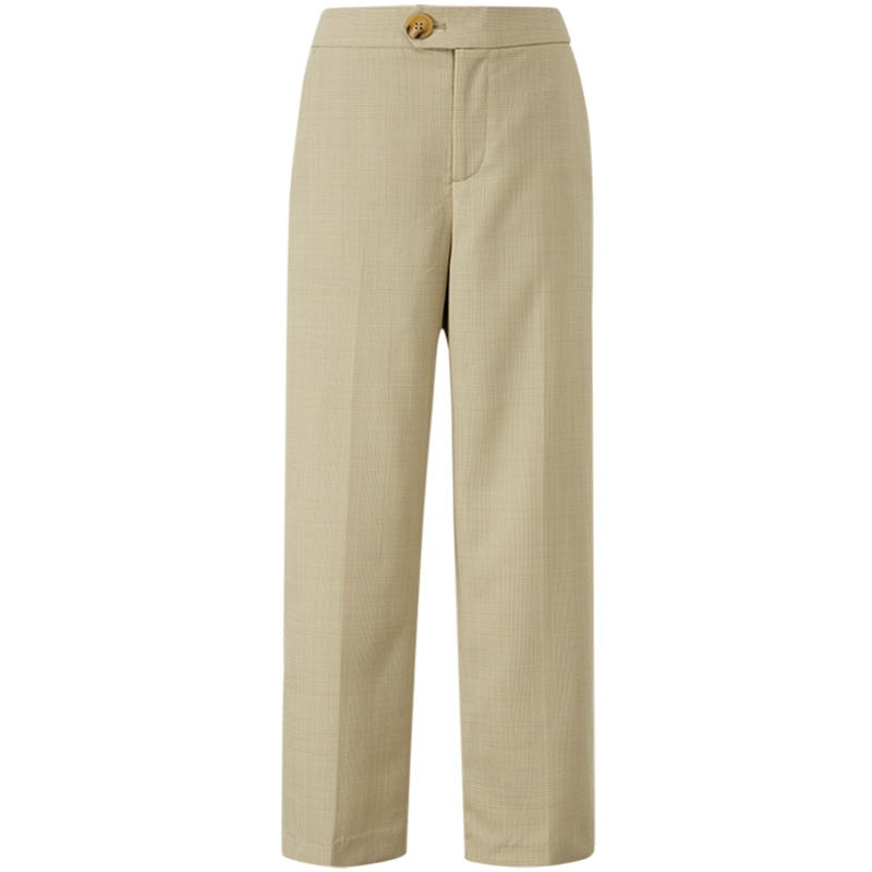 [1件5折价:120]MECITY女装春秋商务雪纺可甜可盐休闲阔腿直筒西裤女