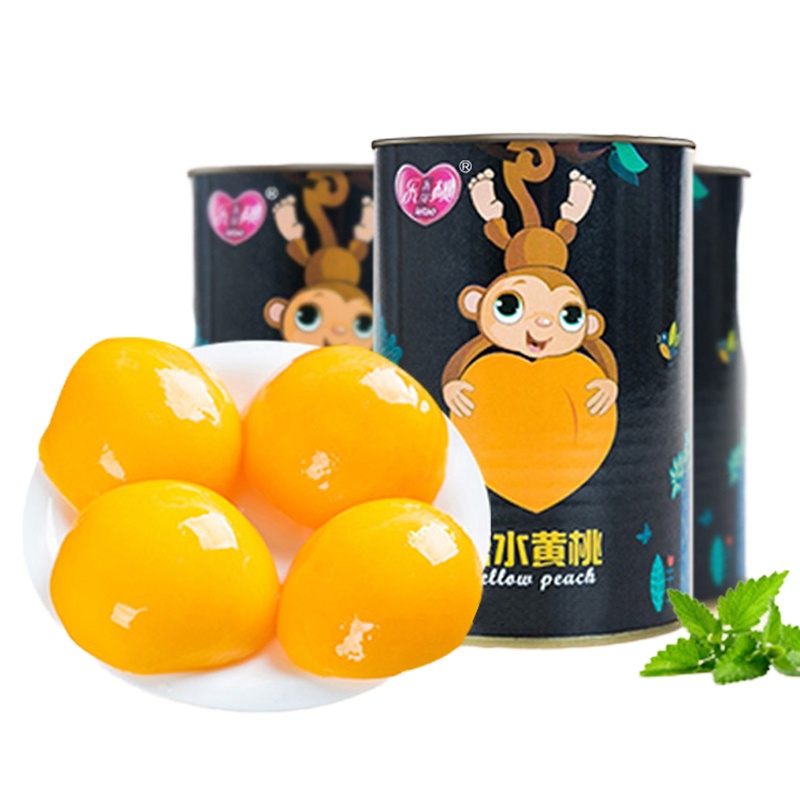 乐淘乐桃黄桃罐头水果 安徽砀山糖水黄桃罐头425g*4罐