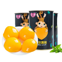 乐淘乐桃黄桃罐头水果 安徽砀山糖水黄桃罐头425g*4罐