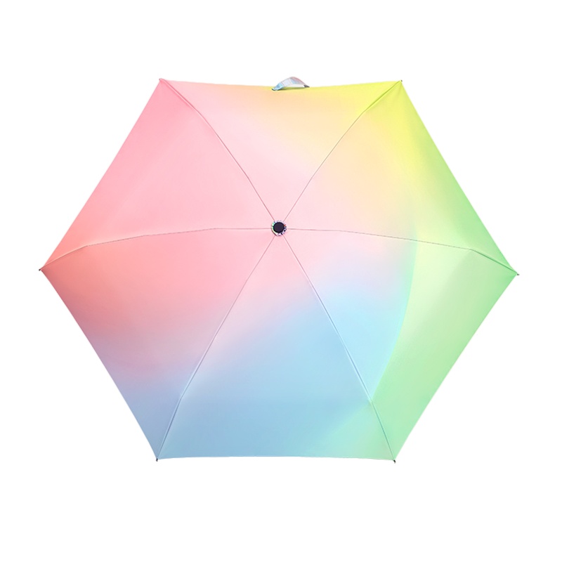 骆驼五折晴雨两用黑胶雨伞便携胶囊伞