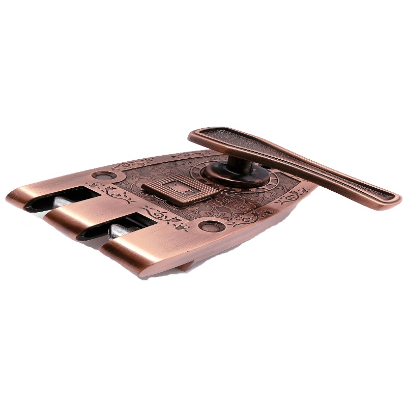 汐岩精品老虎锁防盗锁老式虎齿外装木大锁自动锁IA超B级锁芯